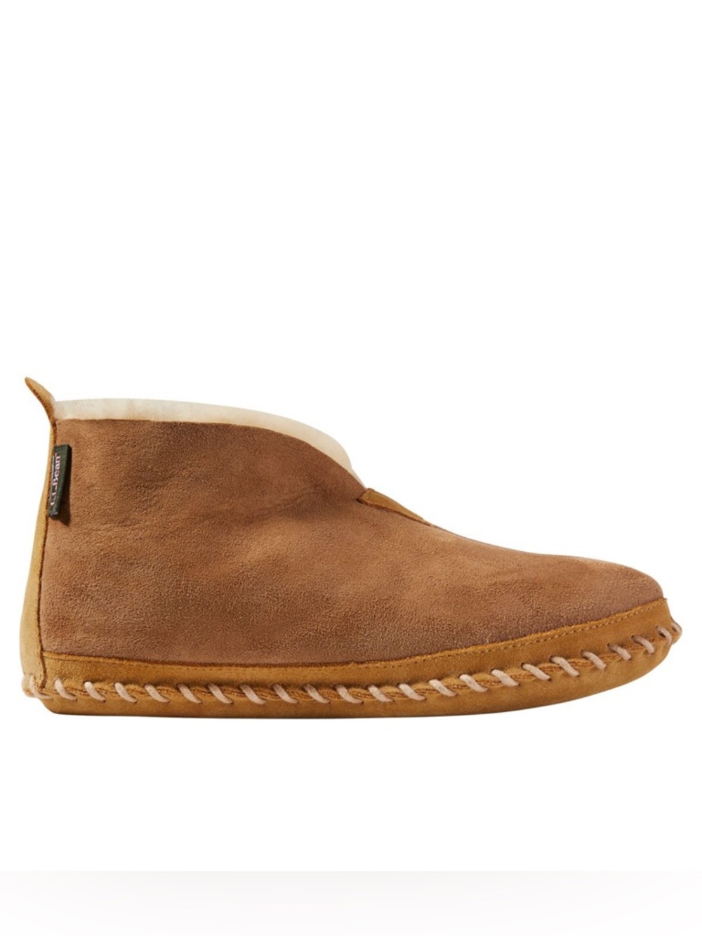 L. L. Bean Women's Wicked Good Slippers Size 10 Fur Lining Natural Suede